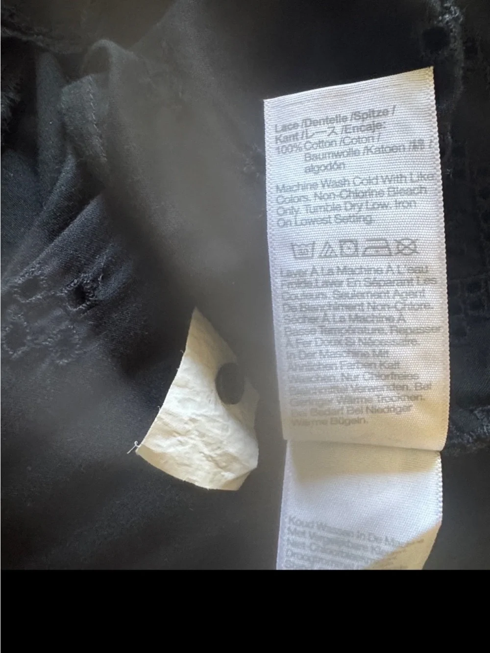 Madewell black ruffled